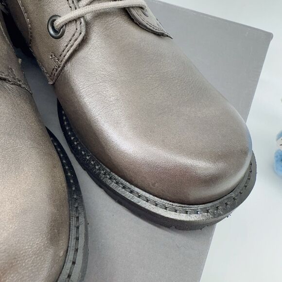 ECCO Elaina 202153 01375 Women’s Leather Lace Up Ankle Boots Warm Grey 36 5 5.5 - Picture 9 of 13